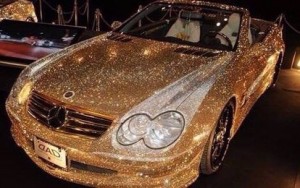 mercedes benz gold glitter