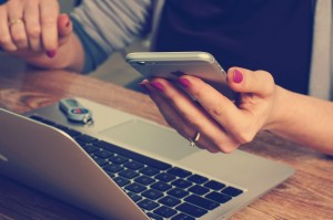 person holding phone
