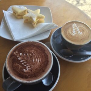 coffee hot chocolate biscuit