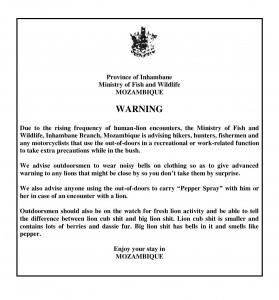 warning